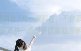 九一黑料社，不分享怎么行？快来扒一扒那些隐秘的故事！